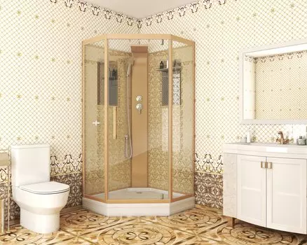 Душевая кабина Niagara Lux NG-7717GBK золото