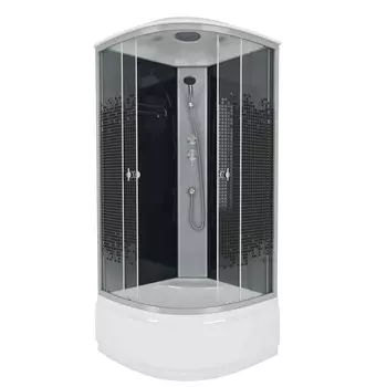 Душевая кабина Niagara NG-7509-14BLACK 100х100 высокий поддон, стекло мозаика