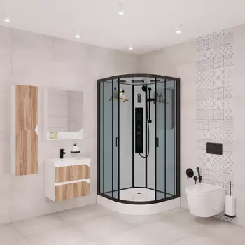 Душевая кабина Niagara Premium NG-6901-01G BLACK 90х90х210 черная