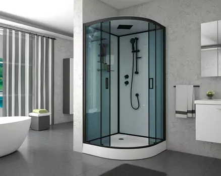 Душевая кабина Niagara Premium NG-6902-01 BLACK 100х100х210 черная