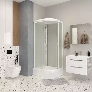 Душевая кабина Niagara Promo P100/80/26L/MT 100х80 L стекло матовое, профиль белый