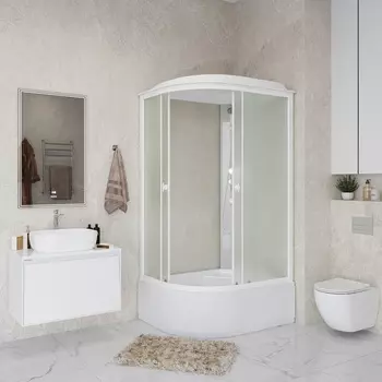 Душевая кабина Niagara Promo P100/80/40R/MT 100х80 R стекло матовое, профиль белый