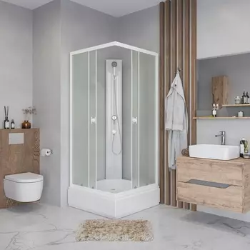 Душевая кабина Niagara Promo P80/26Q/MT/BK 80х80 стекло матовое, профиль белый