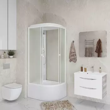 Душевая кабина Niagara Promo P90/80/40L/MT 90х80 L стекло матовое, профиль белый