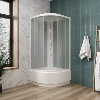 Душевая кабина Parly EF1021 100х100 профиль белый, стекло матовое