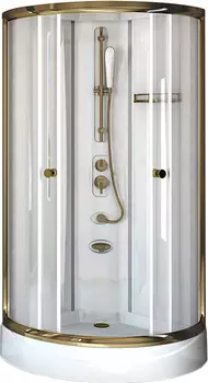 Душевая кабина Radomir Паола 1 Gold без г/м, стекло прозрачное