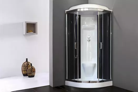 Душевая кабина Royal Bath RB 100HK6-BT-CH 100х100 (черное/прозрачное)