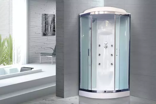 Душевая кабина Royal Bath RB 100HK7-WT-CH 100х100 (белое/прозрачное)