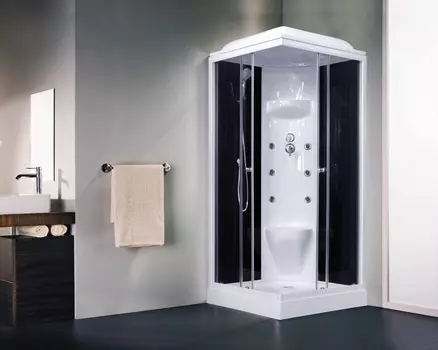 Душевая кабина Royal Bath RB 80HP7-BT (черное/прозрачное)