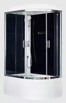 Душевая кабина Royal Bath RB 8120BK5-BT-CH 120х80 (черное/прозрачное) левая