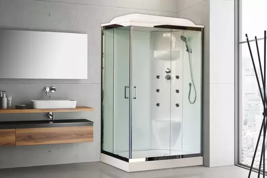 Душевая кабина Royal Bath RB 8120HP7-WT-CH 120х80 (белое/прозрачное) правая