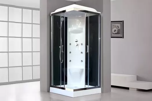 Душевая кабина Royal Bath RB 90HP7-BT-CH 90х90 (черное/прозрачное)