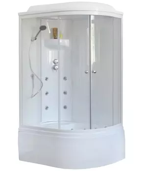 Душевая кабина Royal Bath ВК RB8120BK3-WT-L (белая, прозрачная) левая