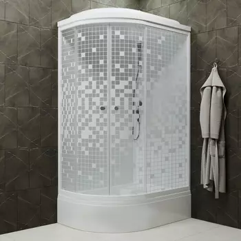 Душевая кабина Triton Коралл 120х80 В белый, мозаика, средний поддон, правая Щ0000061820