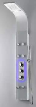 Душевая панель beWash BV3TMSP7233 гидромассажная, с термостатом, белая