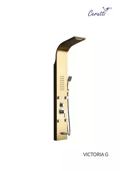 Душевая панель Ceruttispa VICTORIA G золото