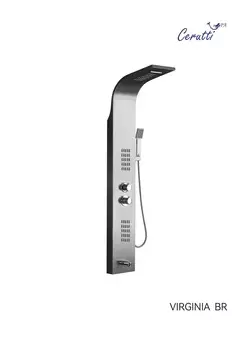 Душевая панель Ceruttispa VIRGINIA BR нержавеющая сталь матовая