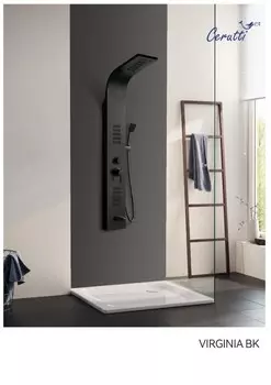 Душевая панель Ceruttispa Virgina BK черная