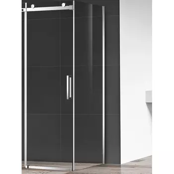 Душевая перегородка AQUAme AQM4203F-9 90х195 см, стекло прозрачное, профиль хром