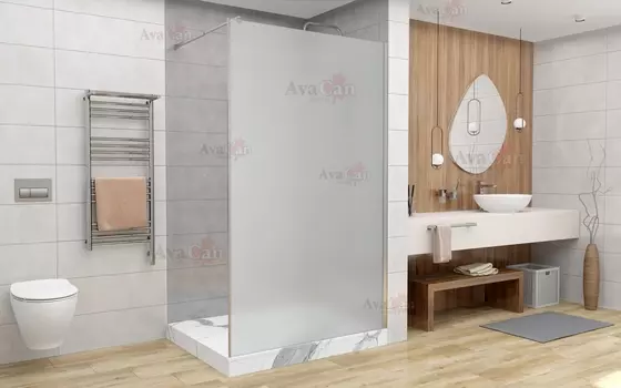 Душевая перегородка AvaCan MC120MT 120х200 см, профиль хром, стекло матовое