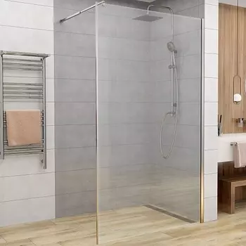 Душевая перегородка DTO MC 120 Chrome стекло прозрачное, профиль хром