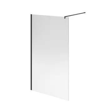 Душевая перегородка Kerama Marazzi CRISTALLO CT.120.WI.BLK.M 120х210 см, профиль черный матовый, стекло Рифленое