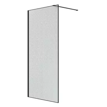 Душевая перегородка Niagara Nova 120х200 см, профиль черный матовый, стекло колотый лед