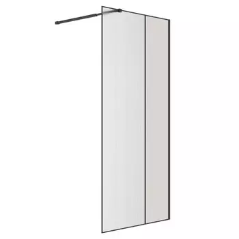 Душевая перегородка Niagara Nova 120х200 см, профиль черный матовый, стекло рифленое