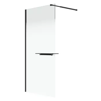 Душевая перегородка Niagara Nova 120х200 см, профиль черный матовый, стекло белый градиент