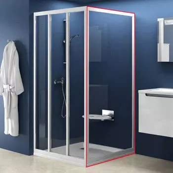Душевая перегородка Ravak PSS-90 Transparent, профиль белый
