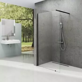 Душевая перегородка Ravak Walk-In Wall 90 + кронштейн 100 см, черный