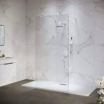 Душевая перегородка RGW WA-016W 140х195 см, профиль белый, стекло прозрачное