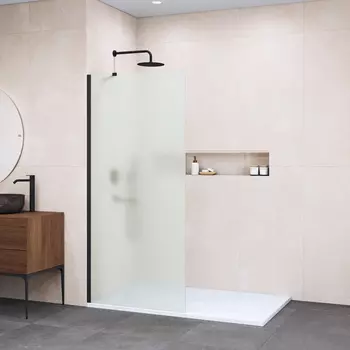 Душевая перегородка RGW Walk In WA-110B 140x195 см, профиль черный, стекло матовое