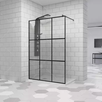 Душевая перегородка RGW Walk In WA-111B 120х195 профиль черный