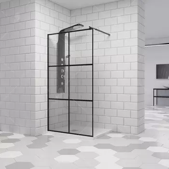 Душевая перегородка RGW Walk In WA-111B 70х195 профиль черный