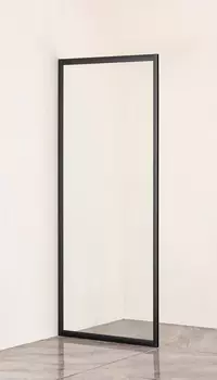 Душевая перегородка Taliente TA-08-1CB 80х195 профиль черный, стекло прозрачное