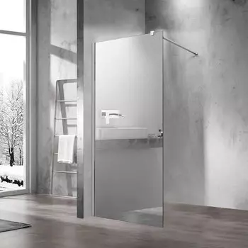 Душевая перегородка Vincea Walk-In VSW-1H100MR, 100х200, хром, стекло зеркальное