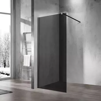 Душевая перегородка Vincea Walk-In VSW-1H900CGB 90х200 профиль черный, стекло тонированное