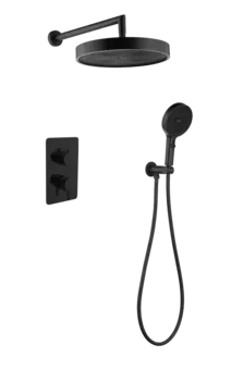 Душевая система Boheme Cell 427-B со смесителем, черный матовый