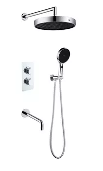 Душевая система Boheme Cell 427-CR с термостатом и изливом, хром