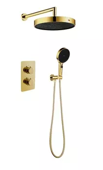 Душевая система Boheme Cell 427-G с термостатом, золото