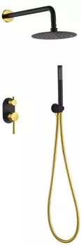 Душевая система Boheme Uno 464-BG встраиваемая, черный/золото