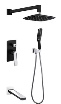 Душевая система Boheme Venturo 374-B-2 встраиваемая, черный/хром