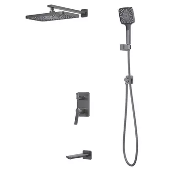 Душевая система Iddis Parker PARGM03i68 с изливом, графит матовый