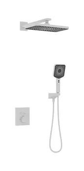 Душевая система Kaiser Sano 08477-4 скрытого монтажа, с термостатом, белый матовый