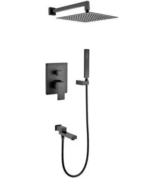 Душевая система скрытого монтажа Grocenberg GB5089BL-1 Черный матовый