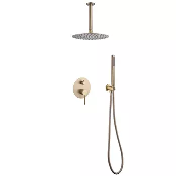 Душевая стойка Abber Emotion AF8821G золото матовое