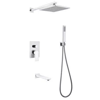 Душевая стойка Abber Weiss Insel AF8017W белая/хром