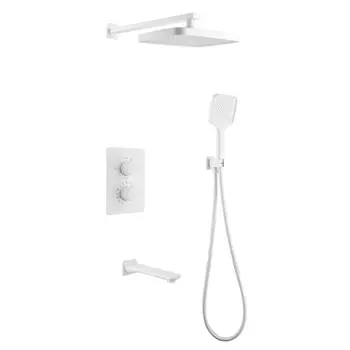 Душевая стойка Abber Weiss Insel AF8050W белая