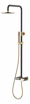 Душевая стойка Boheme Stick 128-BG черная, золото diamond
